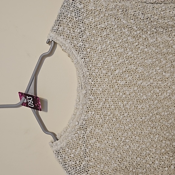 Aeropostale white and gold see through blouse. - Picture 5 of 6